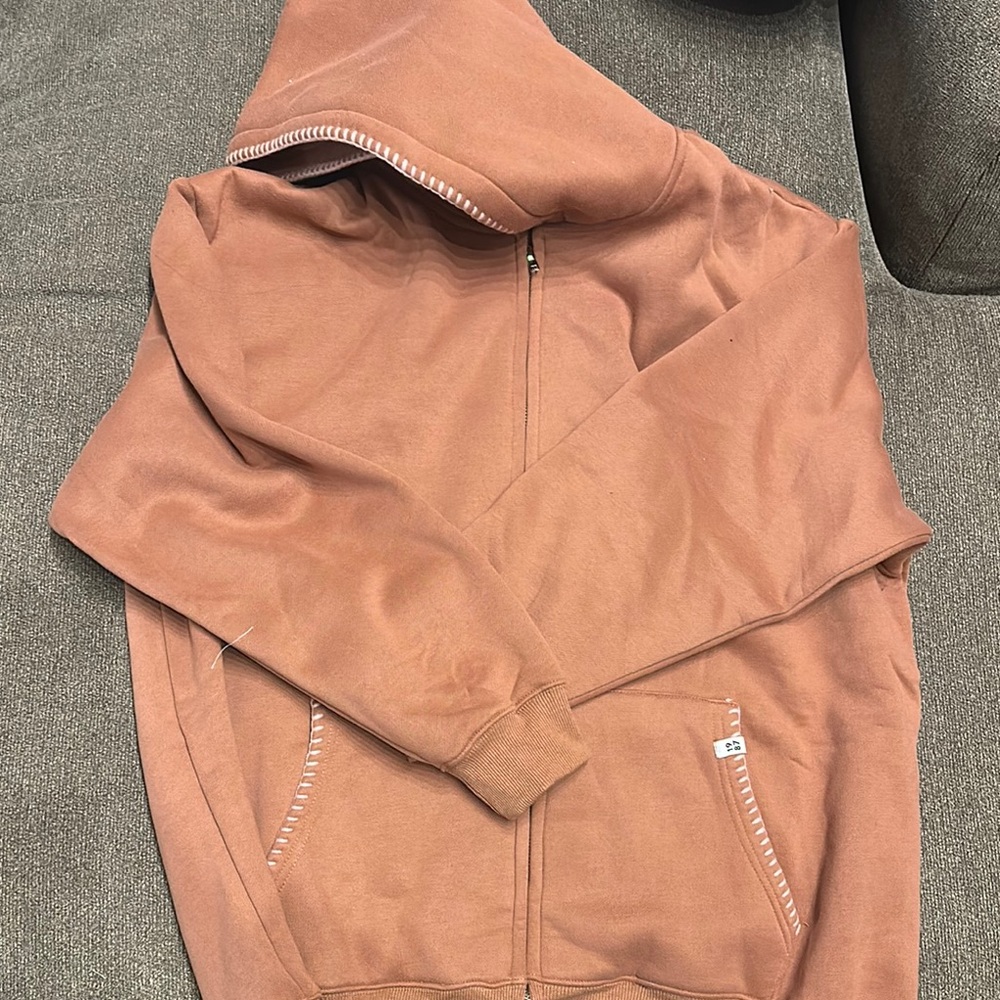 1987 Brown Zip-Up Hoodie